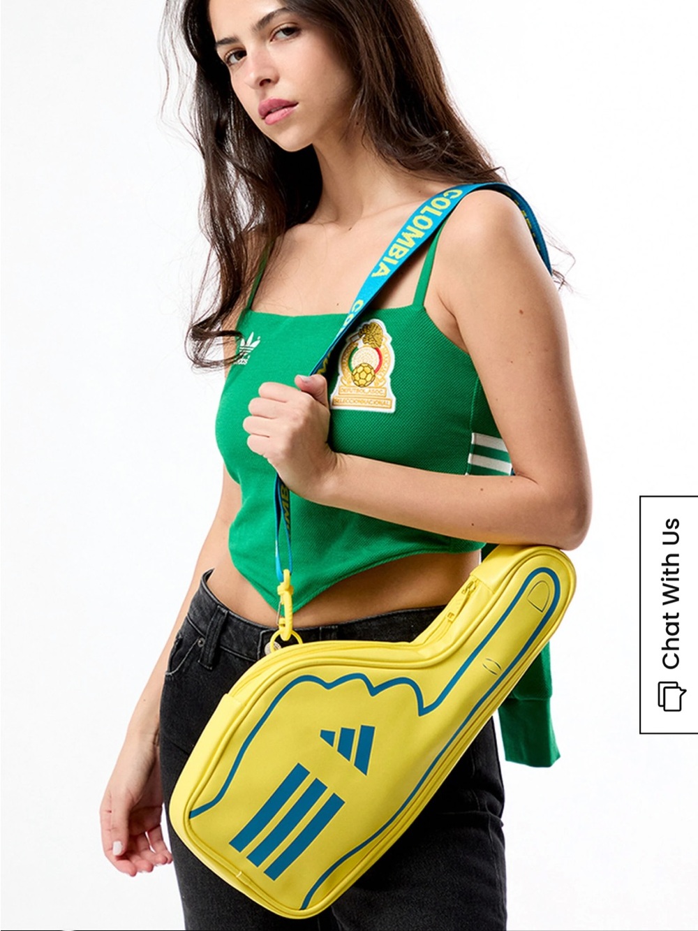 NWTS adidas World Cup Columbia finger crossbody bag